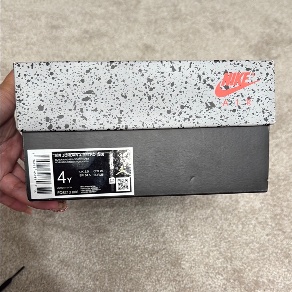 Nike Air Jordan Black Red Gray Sneakers - Picture 9 of 10